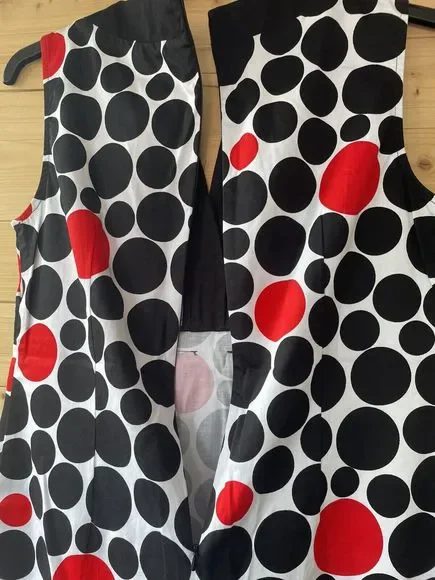 Libra Women’s Black White & Red Dress Knee Length UK Size 12 VGC - Picture 10 of 10